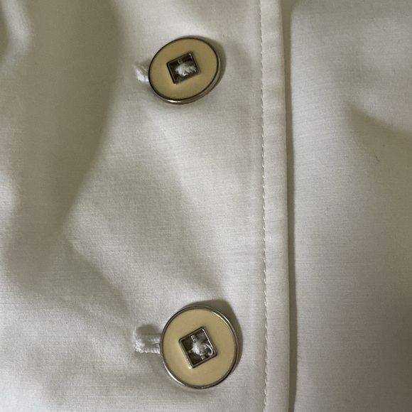 Rafaella Sz L white jacket button front two side pockets - Picture 5 of 7